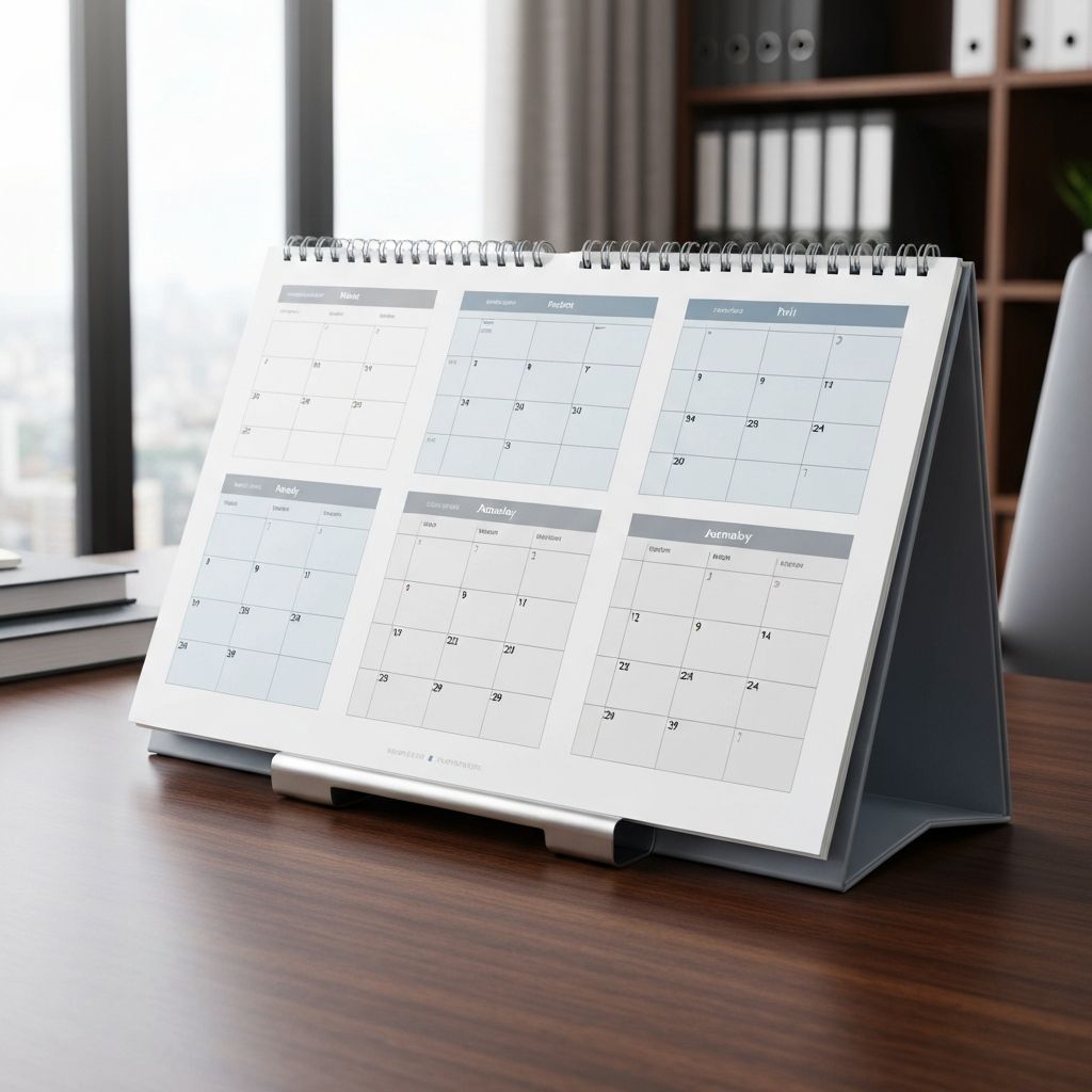 Desk Calendar Template
