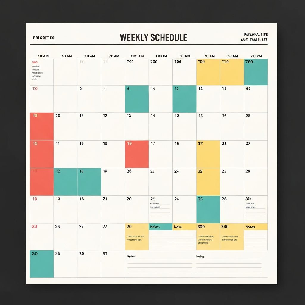 Weekly Schedule Template