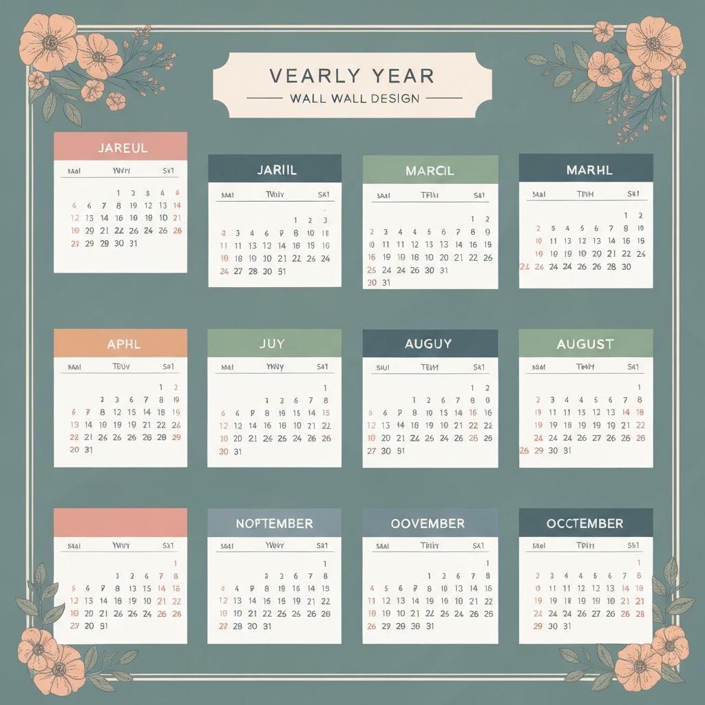 Yearly Wall Calendar